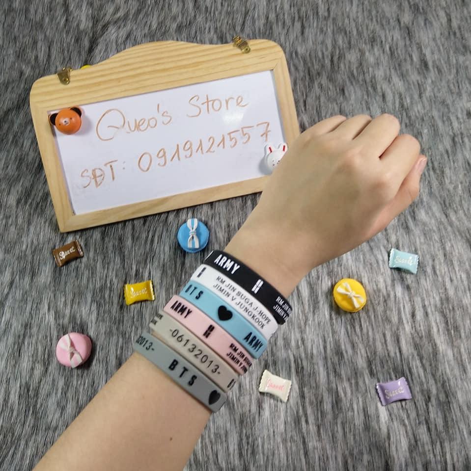 [HCM]Vòng cao su BTS in dập nổi cực xinh