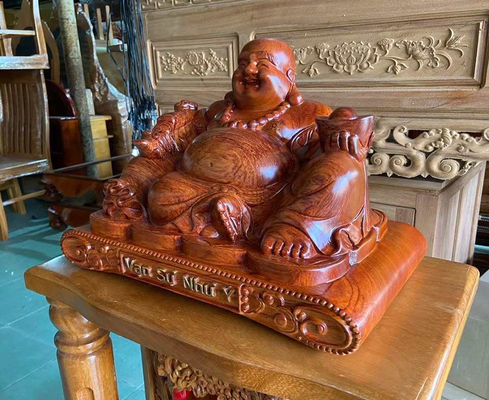 Tượng Di Lạc Gỗ Hương 40cm