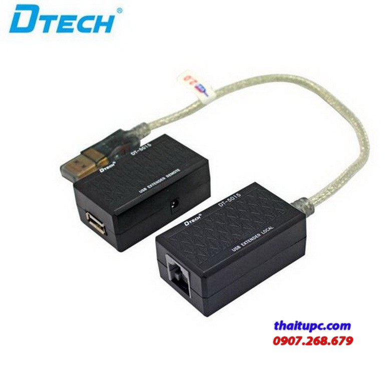 Bộ khuếch đại USB qua Lan 60M - Dtech DT-5015
