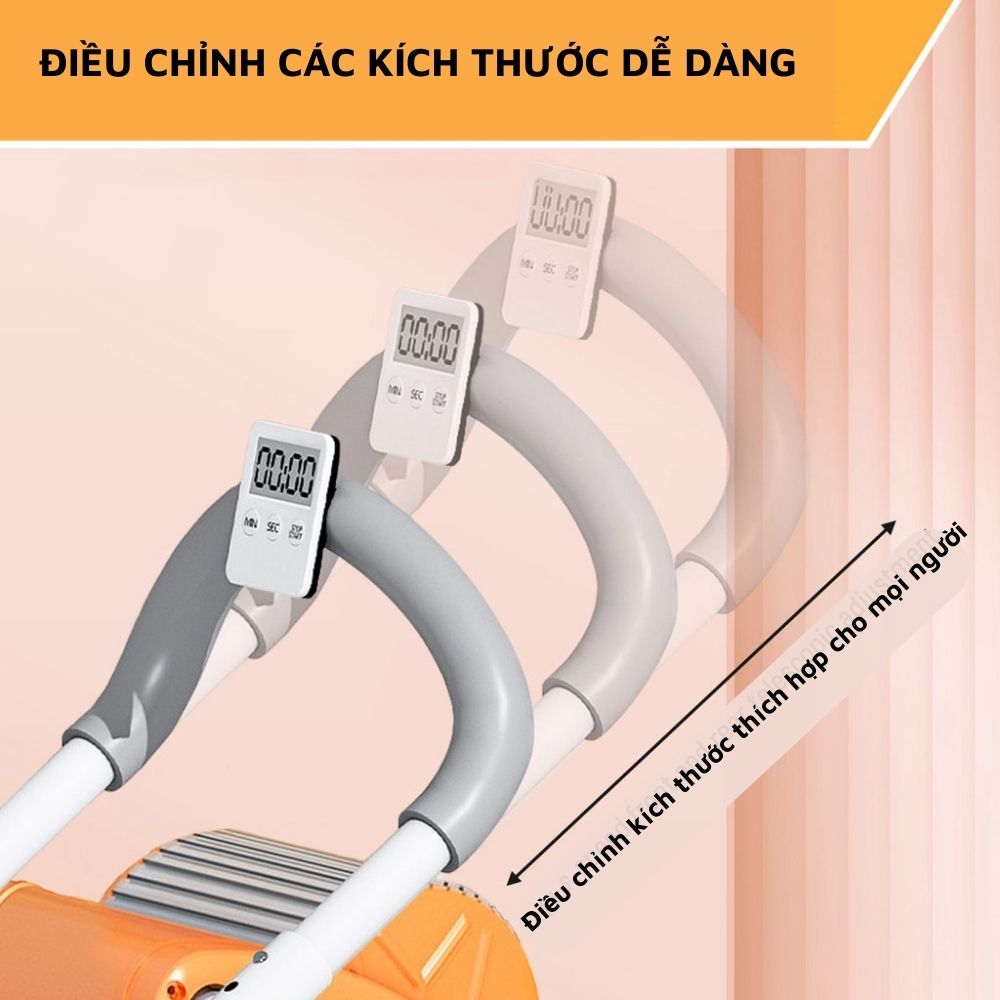 Con lăn tập bụng tại nhà - Dụng cụ tập cơ bụng hỗ trợ tập plank bằng con lăn siêu tiện dụng ( Bảo hành 12 tháng ) - Chính hãng