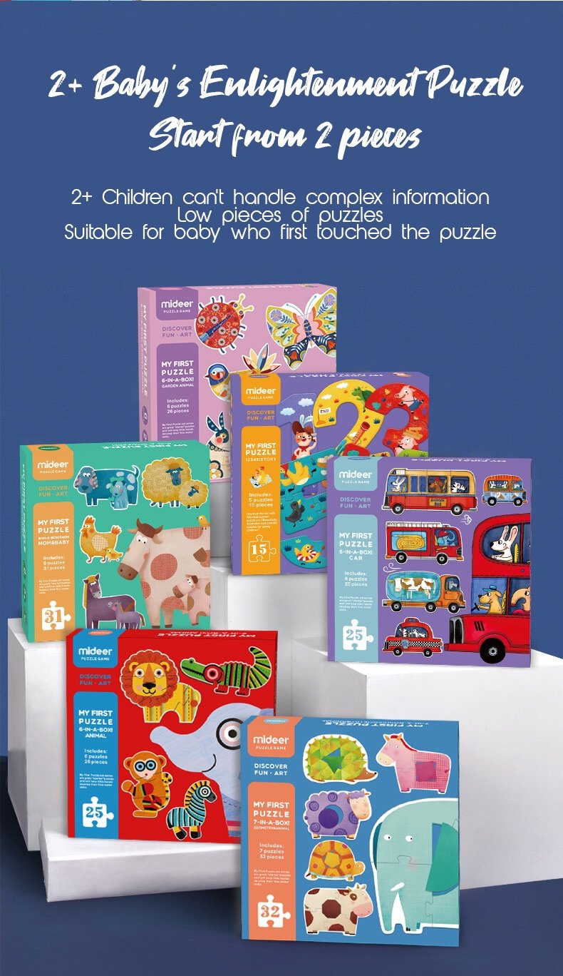 [SIÊU PHẨM] Bộ xếp hình đầu đời cho bé - MY FIRST PUZZLE - MIDEER