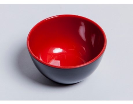 Bát cơm nhựa melamine đỏ đen 2 lớp - A106