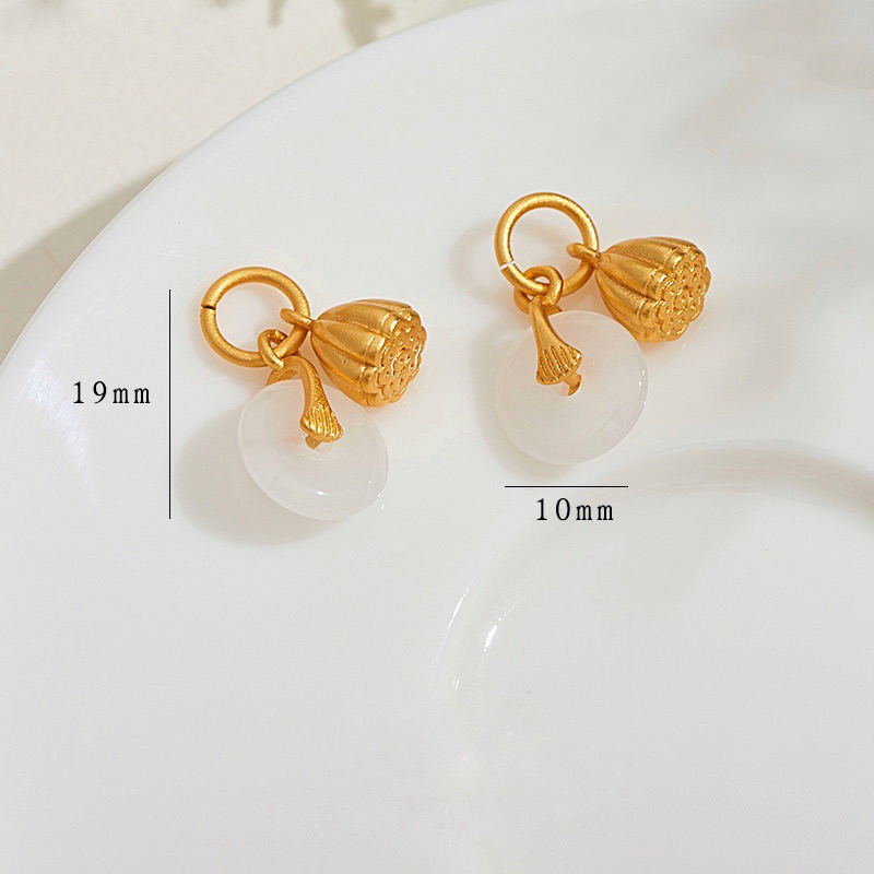 Charm đồng điếu treo hoa sen - KL052