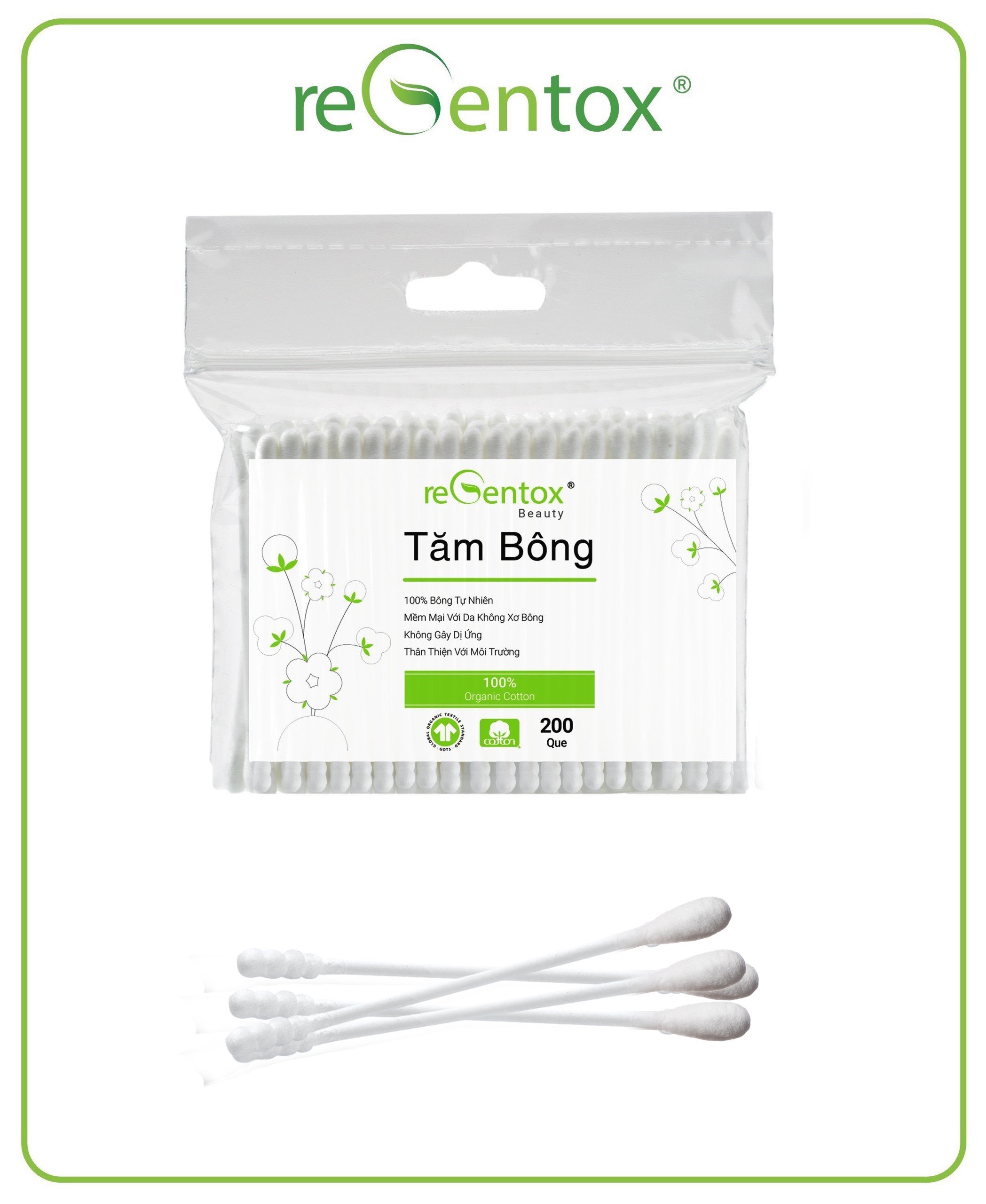 TĂM NGƯỜI LỚN REGENTOX TÚI ZIP 200 QUE
