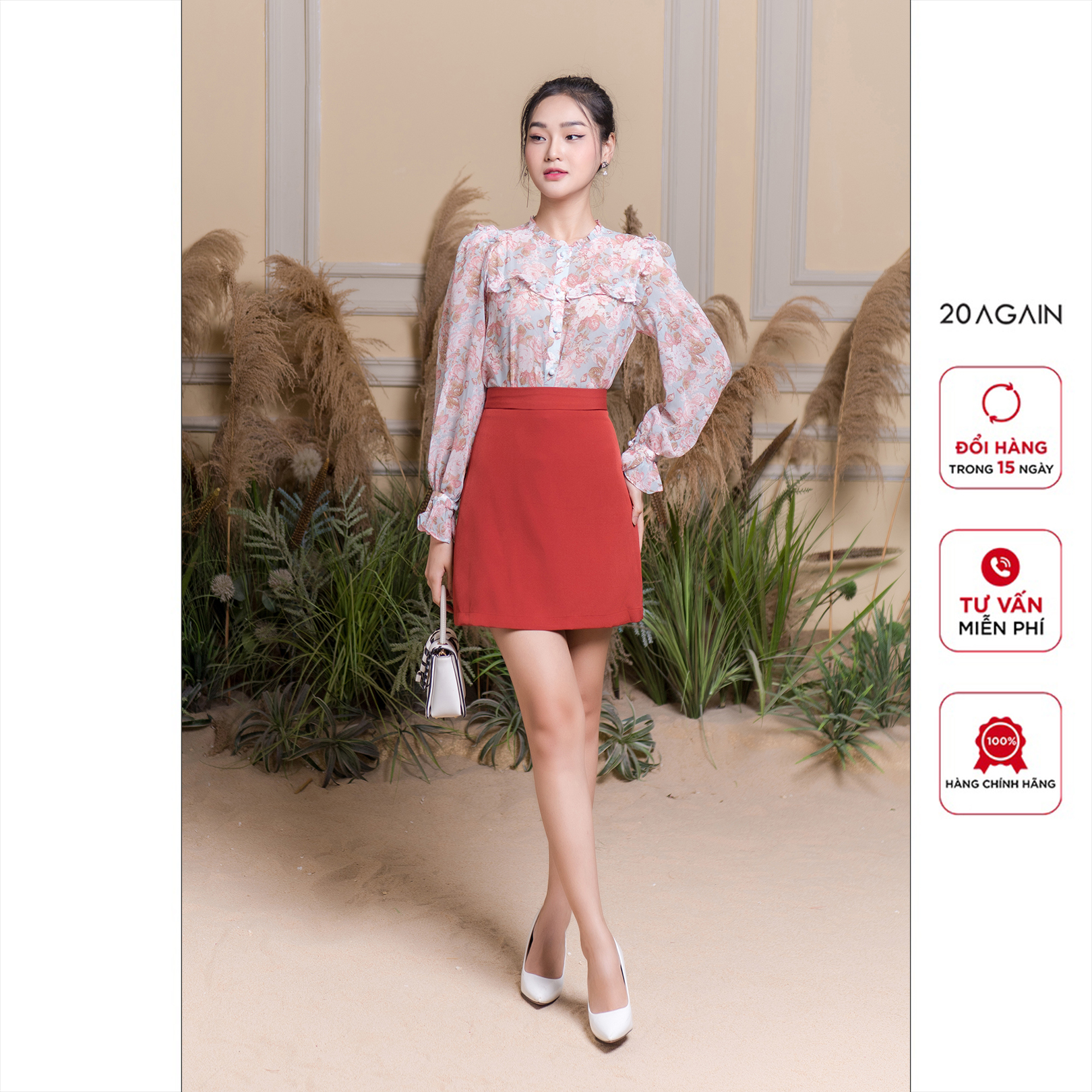 Chân váy dáng A, thiết kế basic, nhẹ nhàng JAW2461