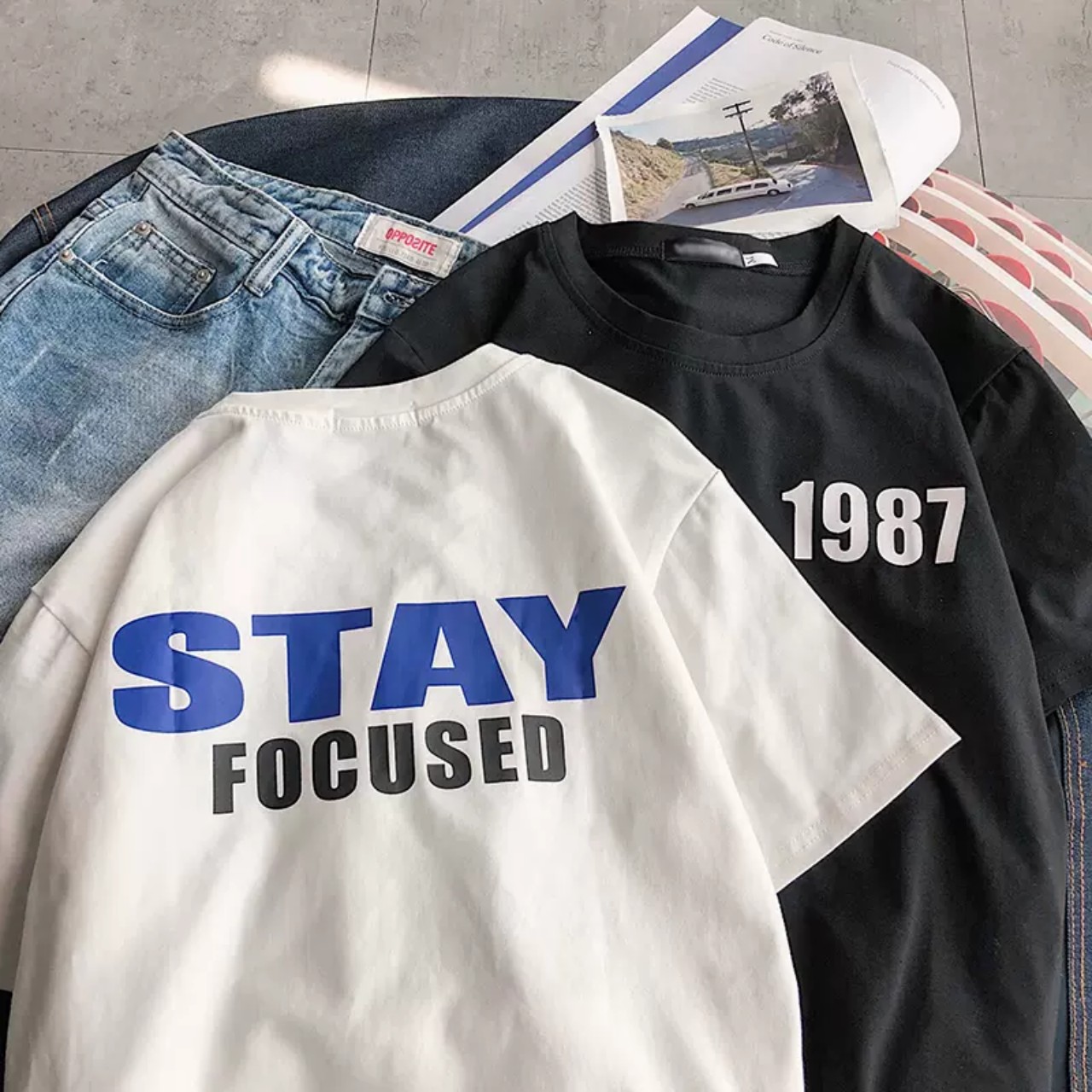 Áo thun Stee STAY FOCUSED 1987 Unisex