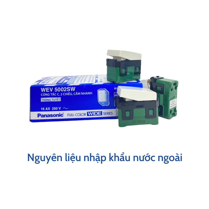 Hạt Công Tắc 1 Chiều, 2 Chiều Panasonic 16A - WIDE/FULL (WEV5001SW/WEV5002SW/WNV5001/WNV5002)