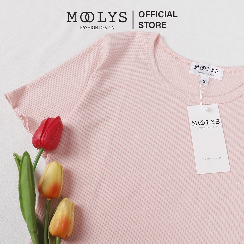 Áo crop top thun body basic dáng siêu xinh Moolys MC002