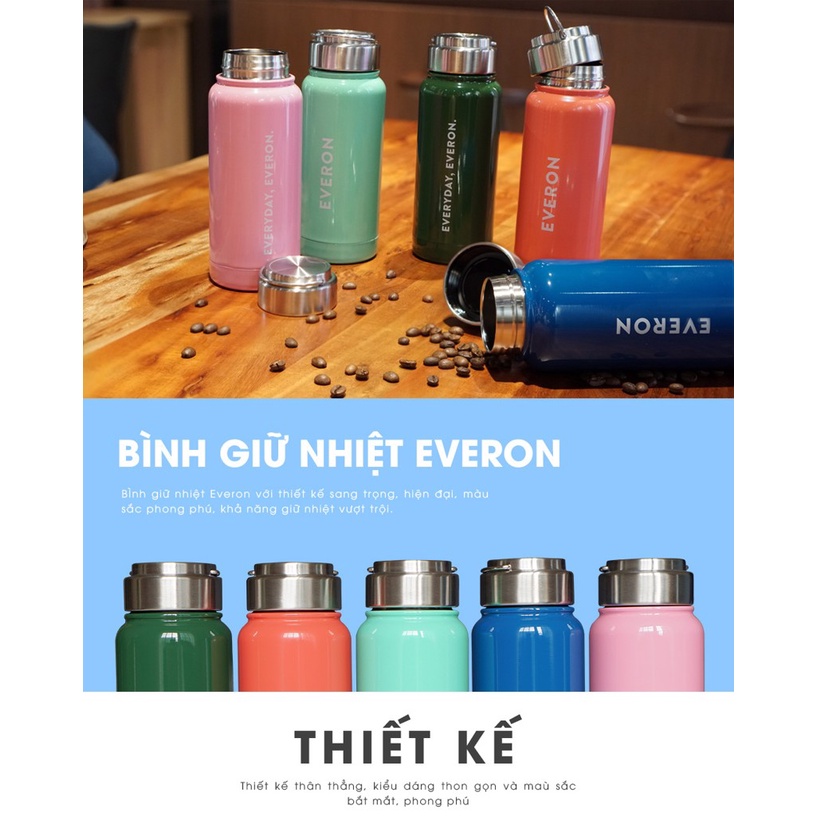 [EVERON Chính Hãng] Bình/Cốc nước giữ nhiệt Everyday Everon 500ML