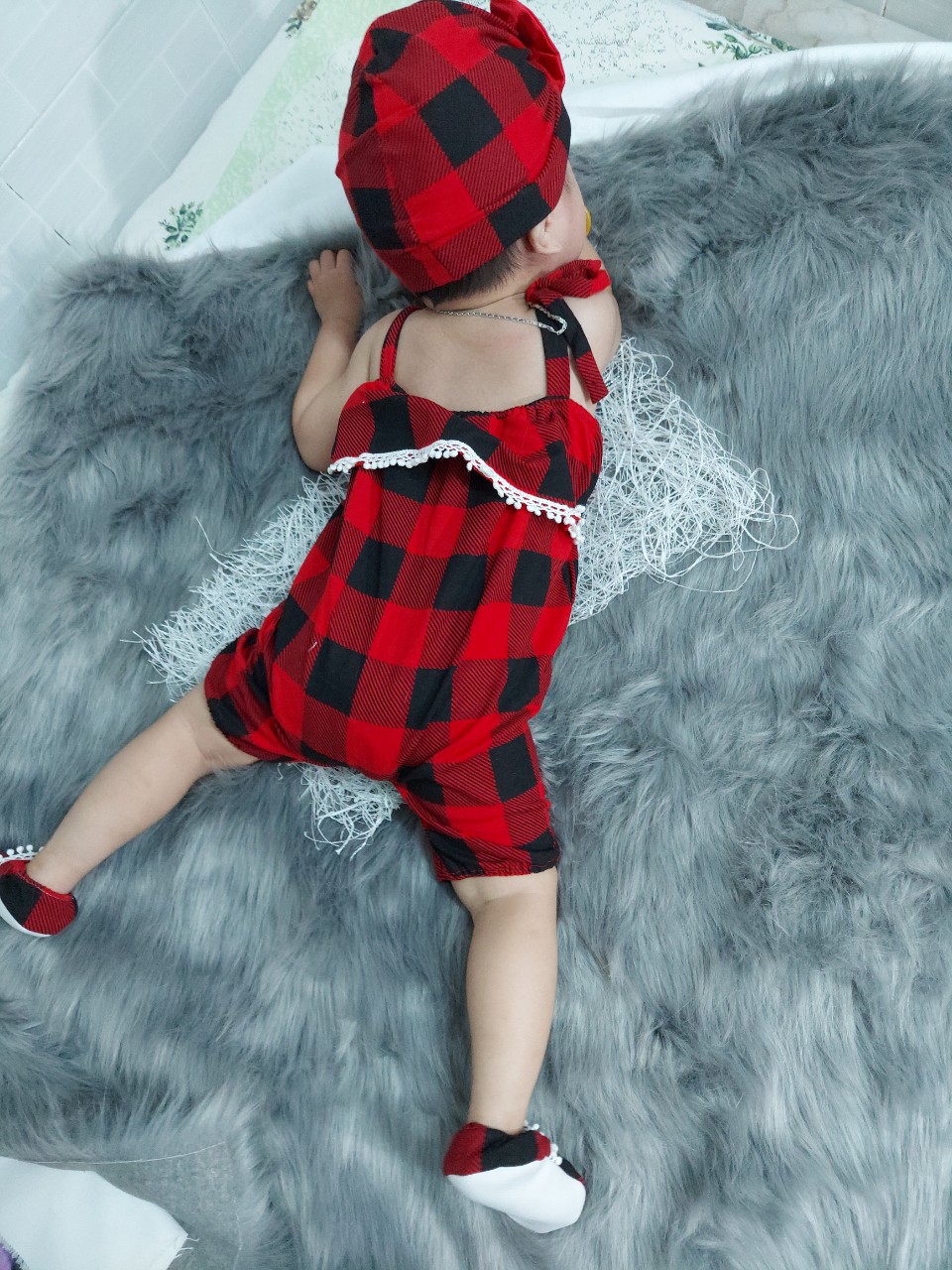[HCM]SÉT BODY ĐỎ SỌC 3 MÓN NONSTUBAN GIÀY BODY