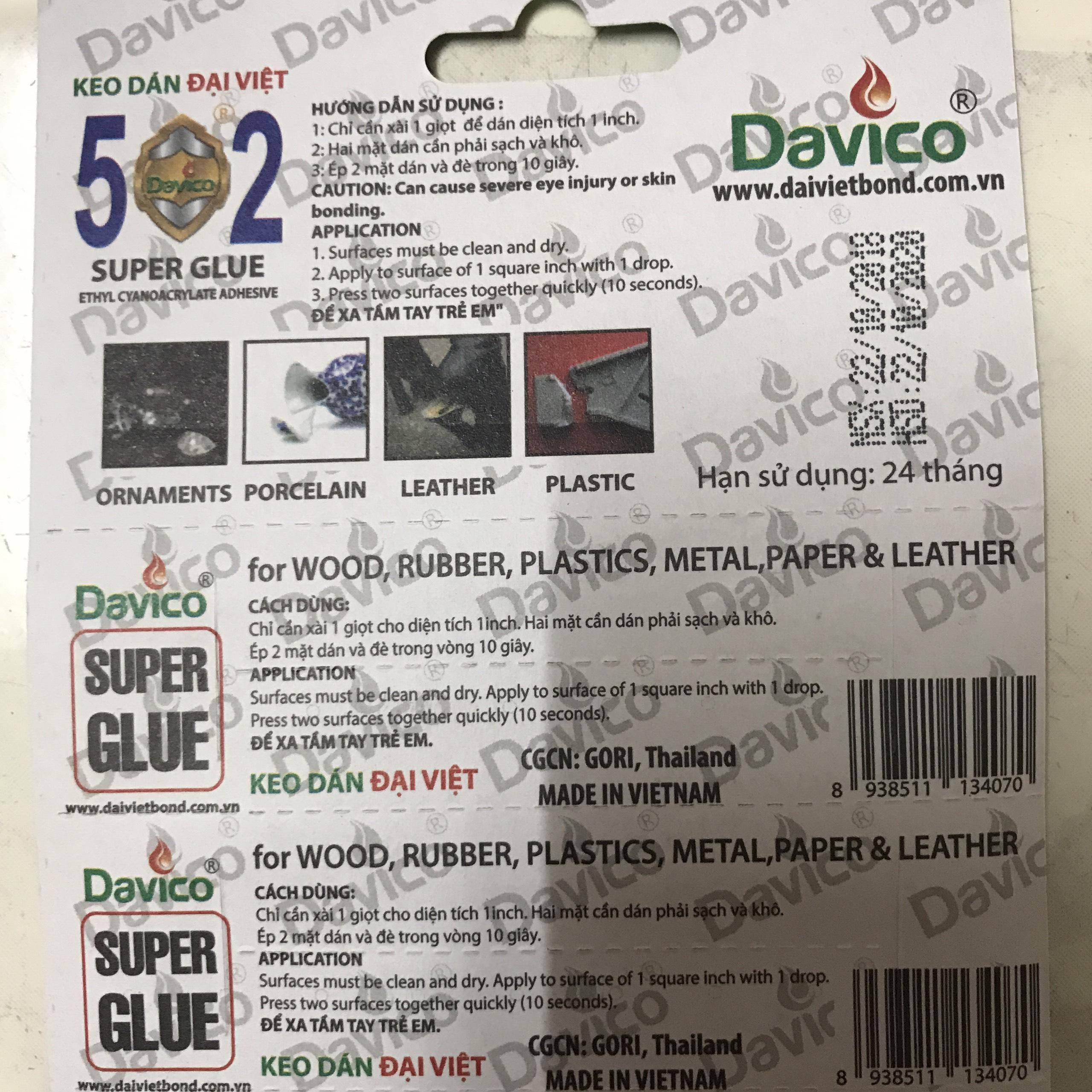 Keo Siêu Dính Đa Năng 502 Super Glue Tuýp 2g