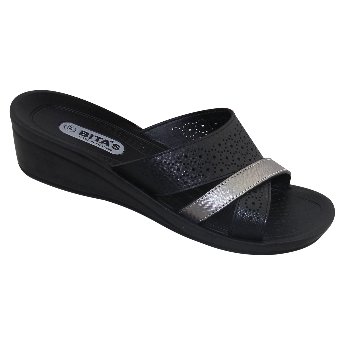 Dép lê quai ngang nữ trung niên bita's đế cao size 36 - 41 dan.84 - bitas
