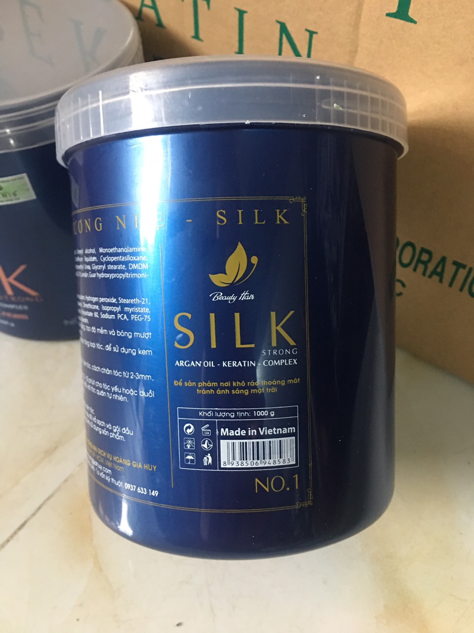 [HCM]Cặp thuốc duỗi tóc Silk cao cấp 1000ml*2