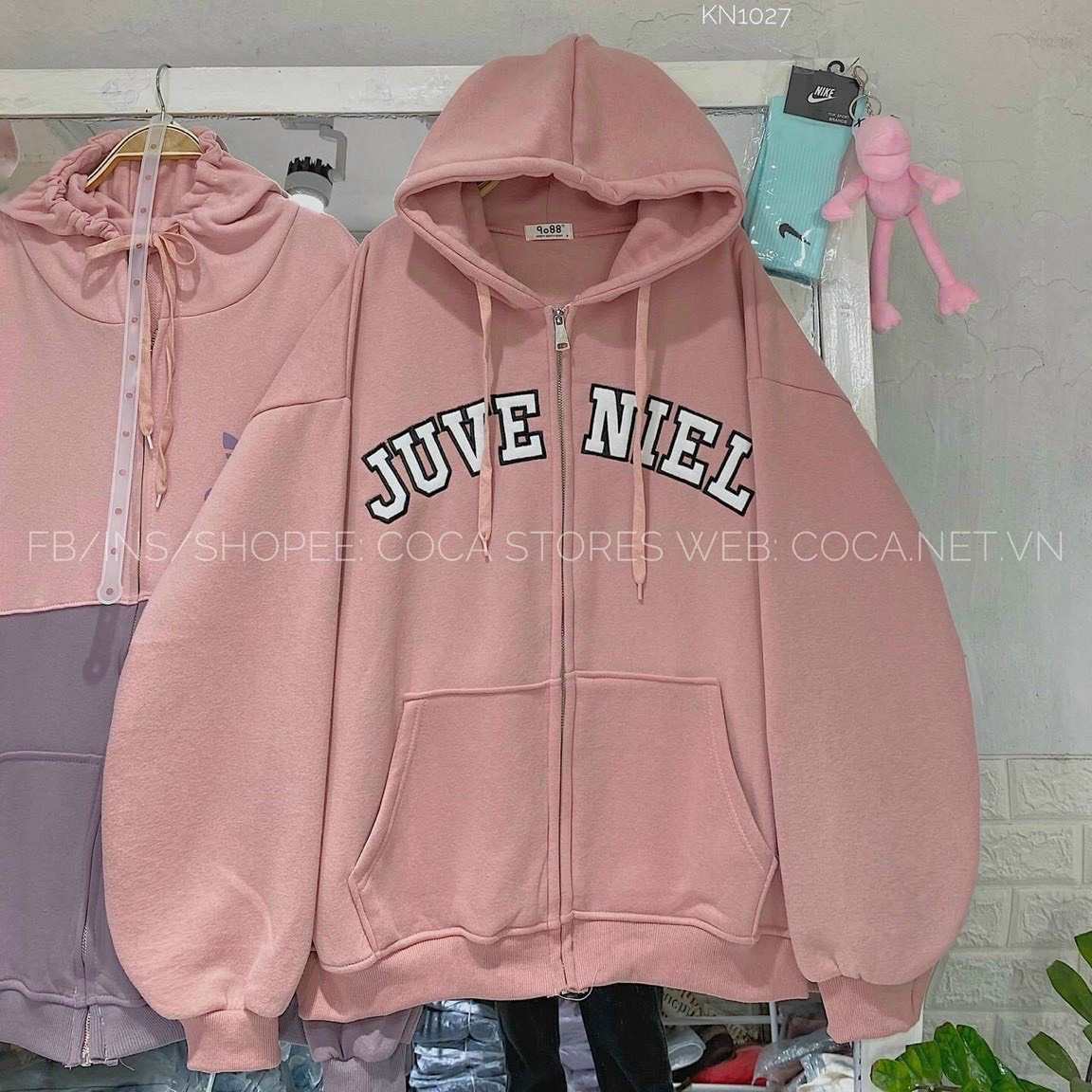 Áo Khoác JUVE NIEL, Chất Nỉ Ngoại Cao Cấp, Mũ Đôi To 3 Màu Thời Trang_ RUBY store