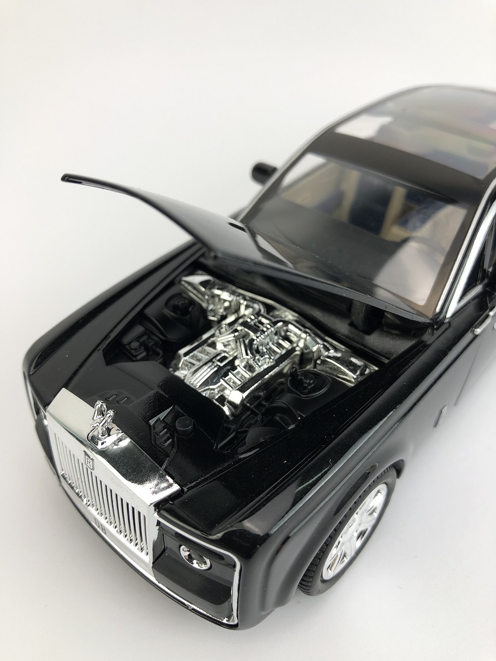 Xe mô hình Rolls Royce Sweptail tỉ lệ 1/24 xlg màu xanh đen, dùng để trang trí nội thất hoặc làm quà tặng sinh nhật, noel