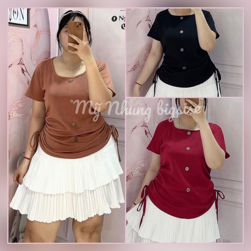Áo thun cổ U Bigsize 67kg đến 95kg