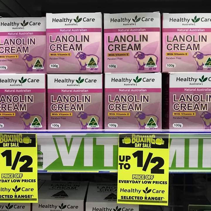 Kem cừu Healthy Care Lanolin vitamin E 100g