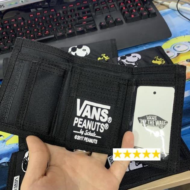 Túi Ví Van.s x Peanuts Slipped Black Wallet Bóp Ví mini Snoopy