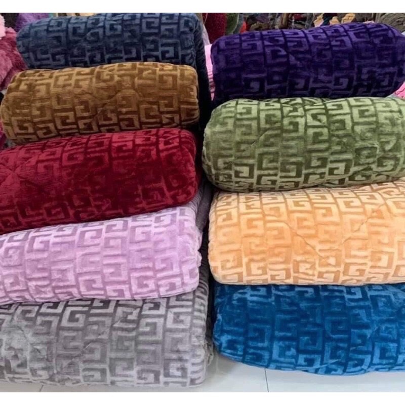 Chăn lông cừu chữ vạn siêu ấm 3 lớp