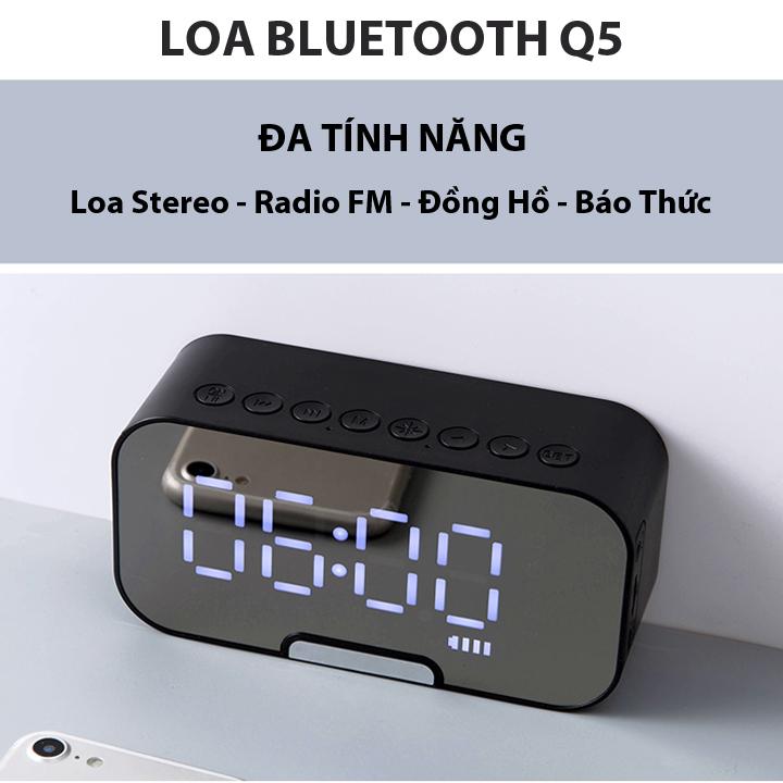 Loa Bluetooth Kiêm Đồng Hồ Báo Thức Và Nghe Đài FM