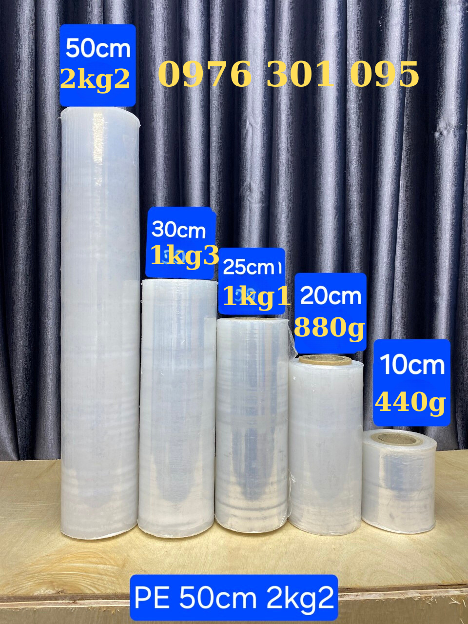 MÀNG PE KHỔ 25CM VÀ 50CM