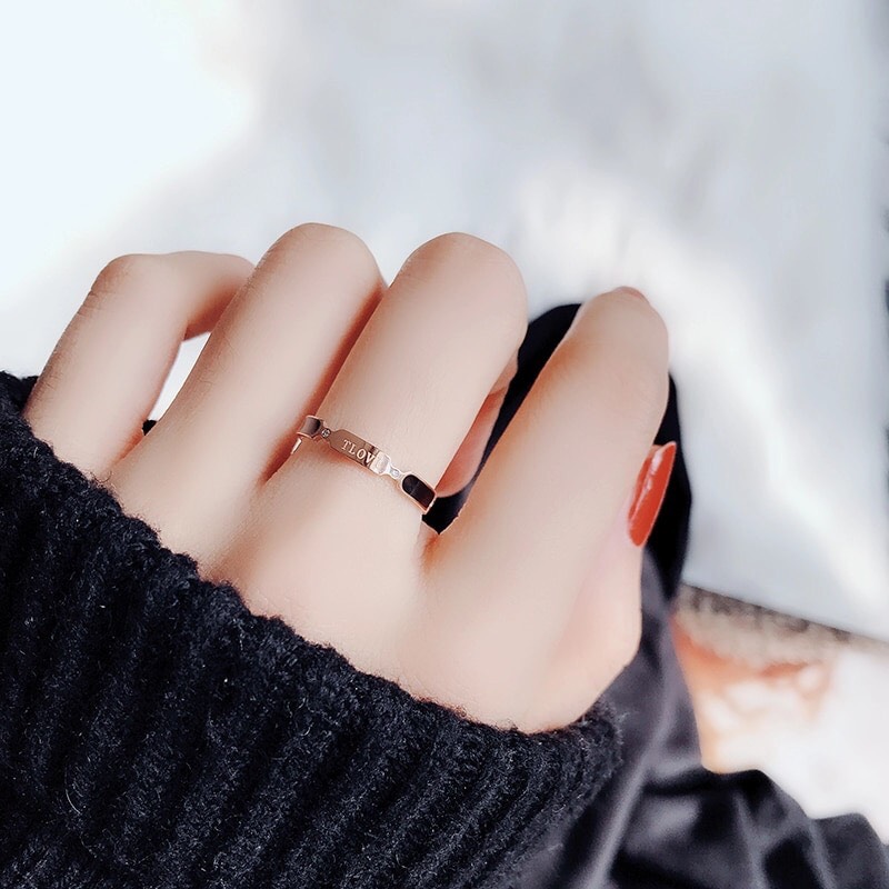 Nhẫn titan Love ring có thể đeo cặp giá 1 chiếc NC194