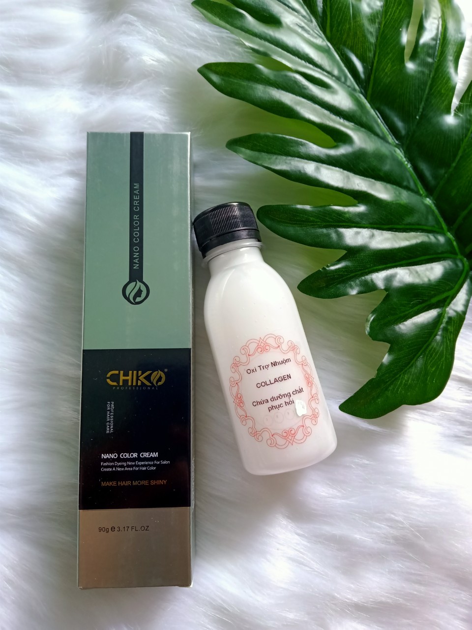 Thuốc nhuộm tóc màu cam đất (kèm oxi và găng tay)