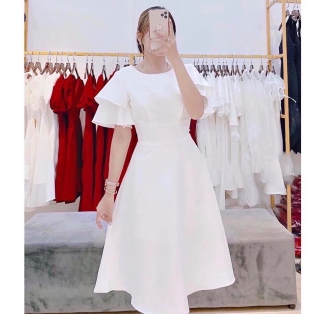 ĐẦM BO EO TAY BÈO SANG TRỌNG MS08 (có ảnh thật)