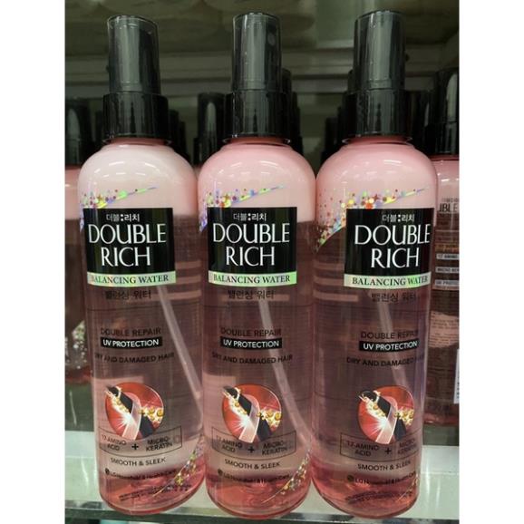 Xịt Dưỡng Tóc Double Rich chăm sóc tóc khô xơ và hư tổn 250ml ( mầu hồng )