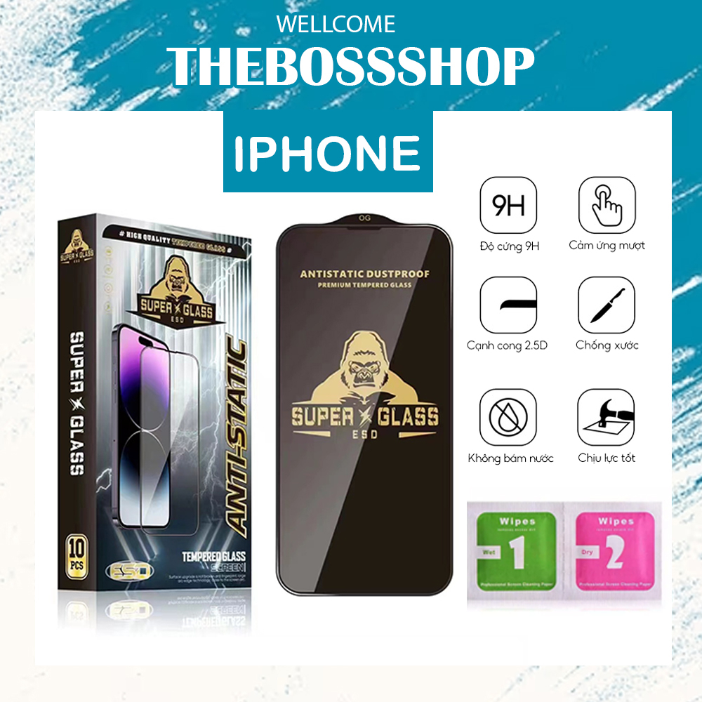 Kính cường lực kingkong iphone 15/15 pro/15 pro max/14pro-14promax-13pro-13promax-11-12-13-14-x-xsmax-7plus-8plus-7-8-11pro-11pro max-12mini