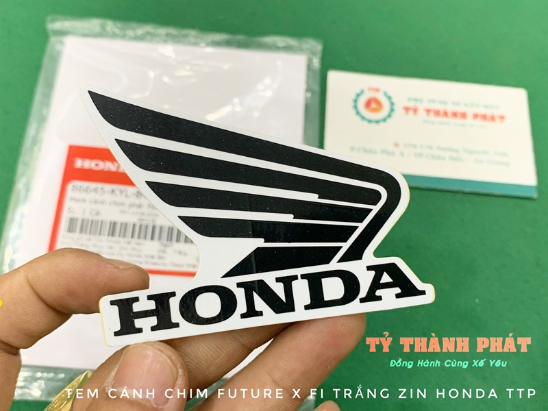 Tem cánh chim Fu X nền Trắng chử Đen Trái
