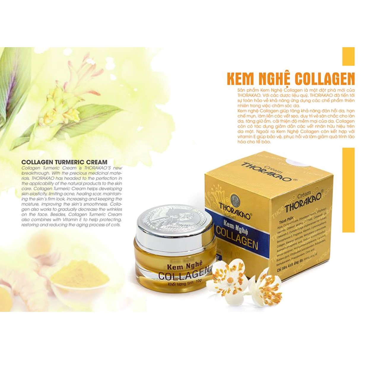 Kem nghệ Collagen Thorakao 10g