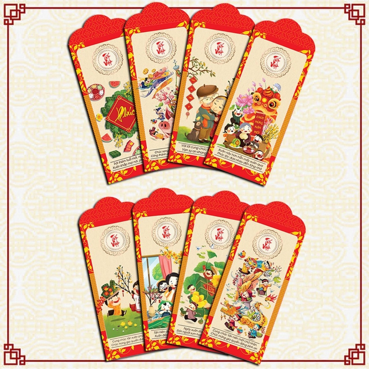 [HCM]500 Bao lì xì tết 2021 - Bì lì xì
