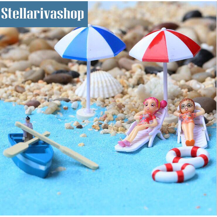 [HCM]Mô hình  Vật dụng làm tiểu cảnh chủ đề biển trang trí tiểu cảnh thủy sinh terrarium chậu cây cảnh sen đá bánh kem xương rồng