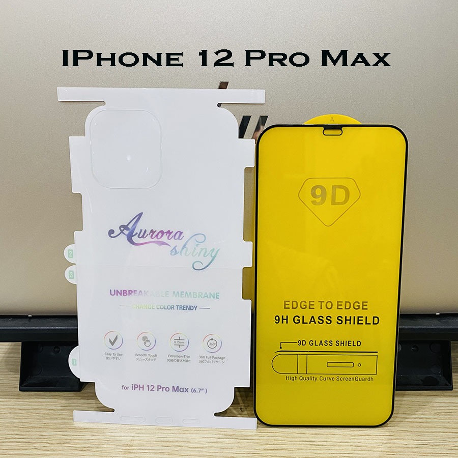 Miếng dán PPF IPhone 12 Pro Max ( nhám & bóng ) + Combo Kính cường lực