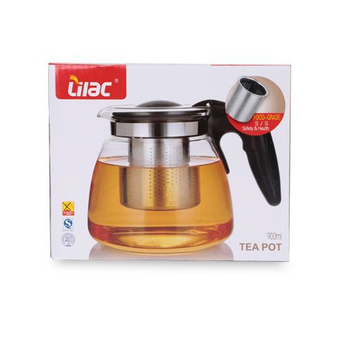 [HCM]Bình Trà LiLac Thủy Tinh Có Lọc Trà Inox 304
