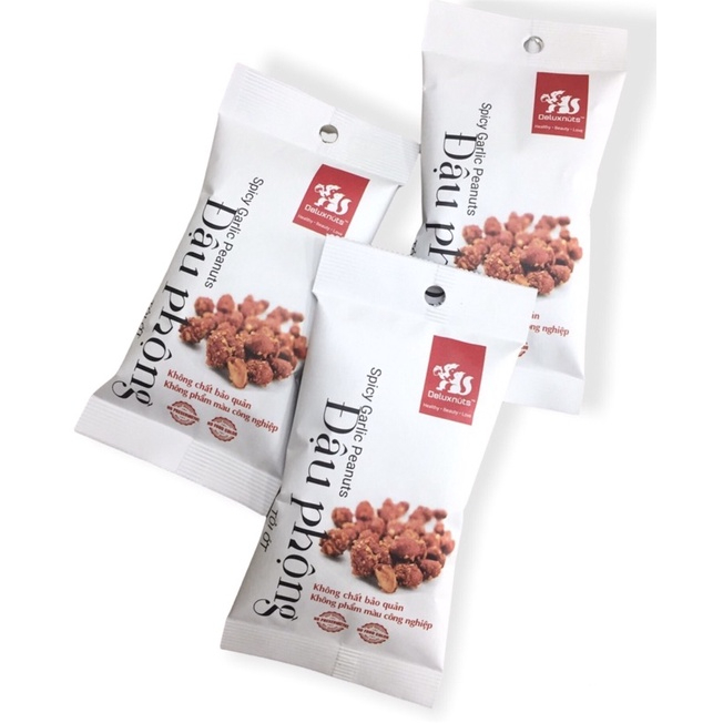 Đậu phộng tỏi ớt deluxnuts 40g