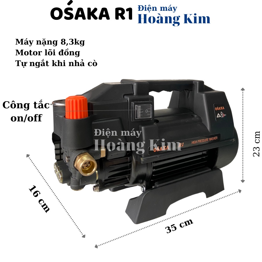 [EDON] Máy xịt rửa xe chỉnh áp Osaka R1 - 2800W