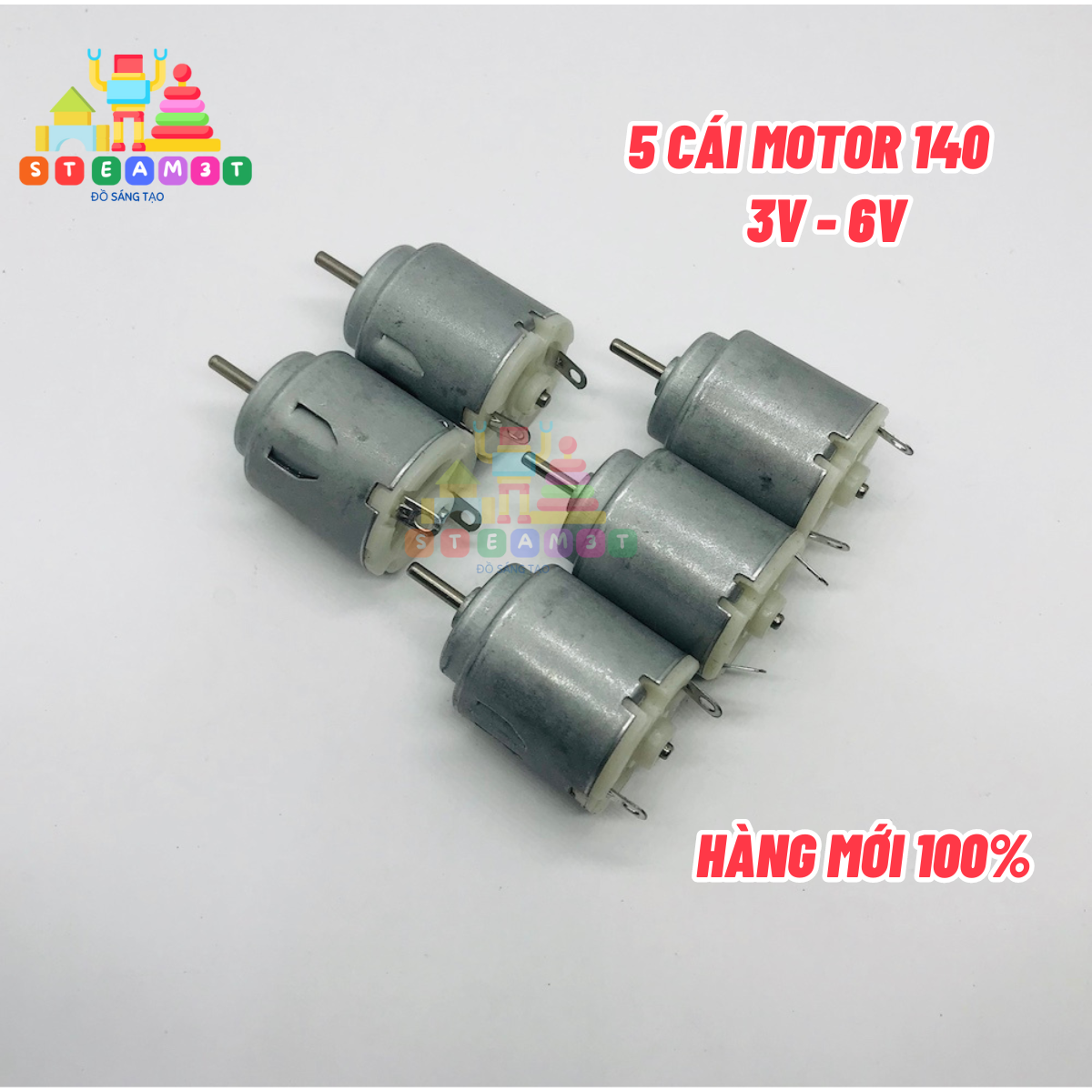 [HCM] Motor mini 3V 6V mẫu 140 trục dài 8mm 10mm 13mm thương hiệu lớn tốc độ 14000 RPM - LK0006