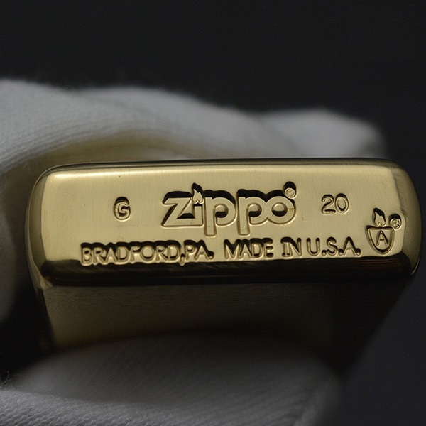 Bật lửa Zippo chính hãng có tem đỏ  - Zippo Brushed Brass 204B