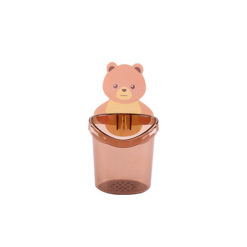 Toothbrush cup, Toothbrush wall bear cup, toothpaste brown bear cup