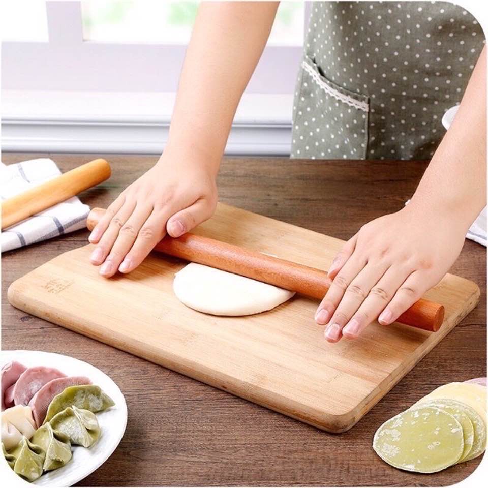 Cán lăn bột gỗ 30cm