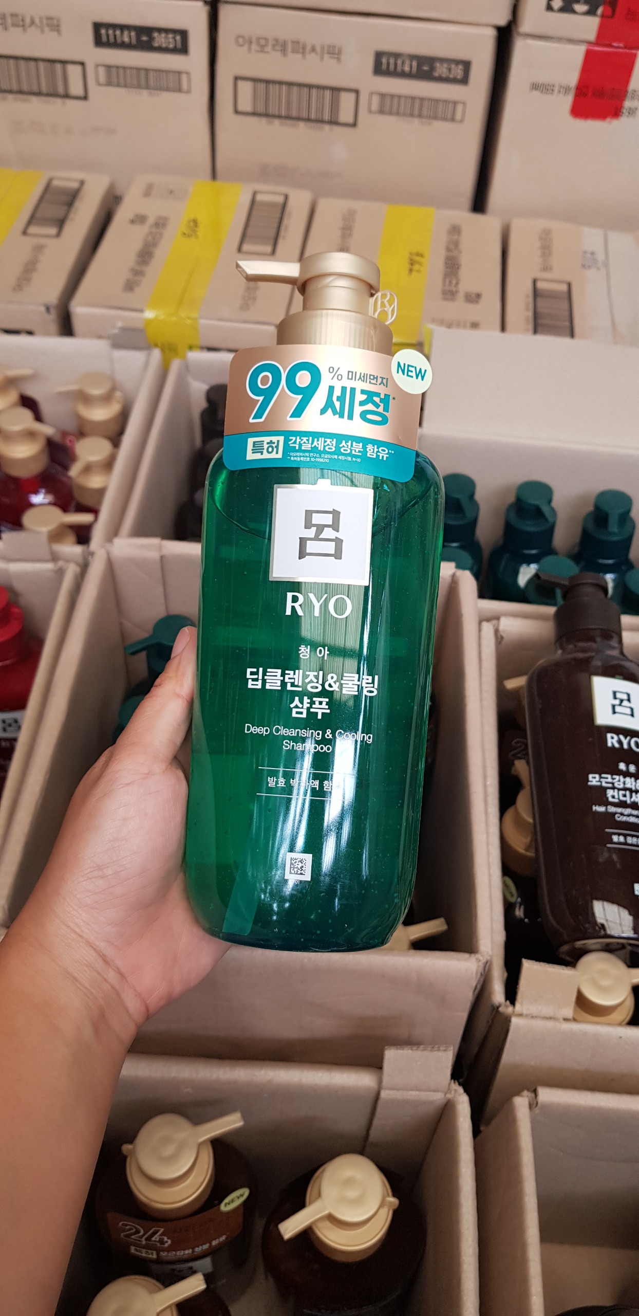 Sét Dầu Gội Xả Ryo Xanh Hàn Quốc 550ml