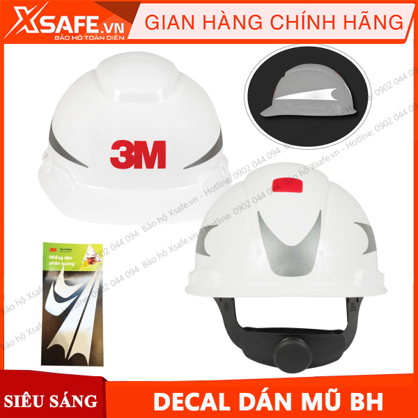 top Decal phản quang 3M dán mũ bảo hộ nón bảo hiểm siêu sáng tăng an toàn khi chạy xe lao động ban đêm - [CHÍNH HÃNG][XSAFE]