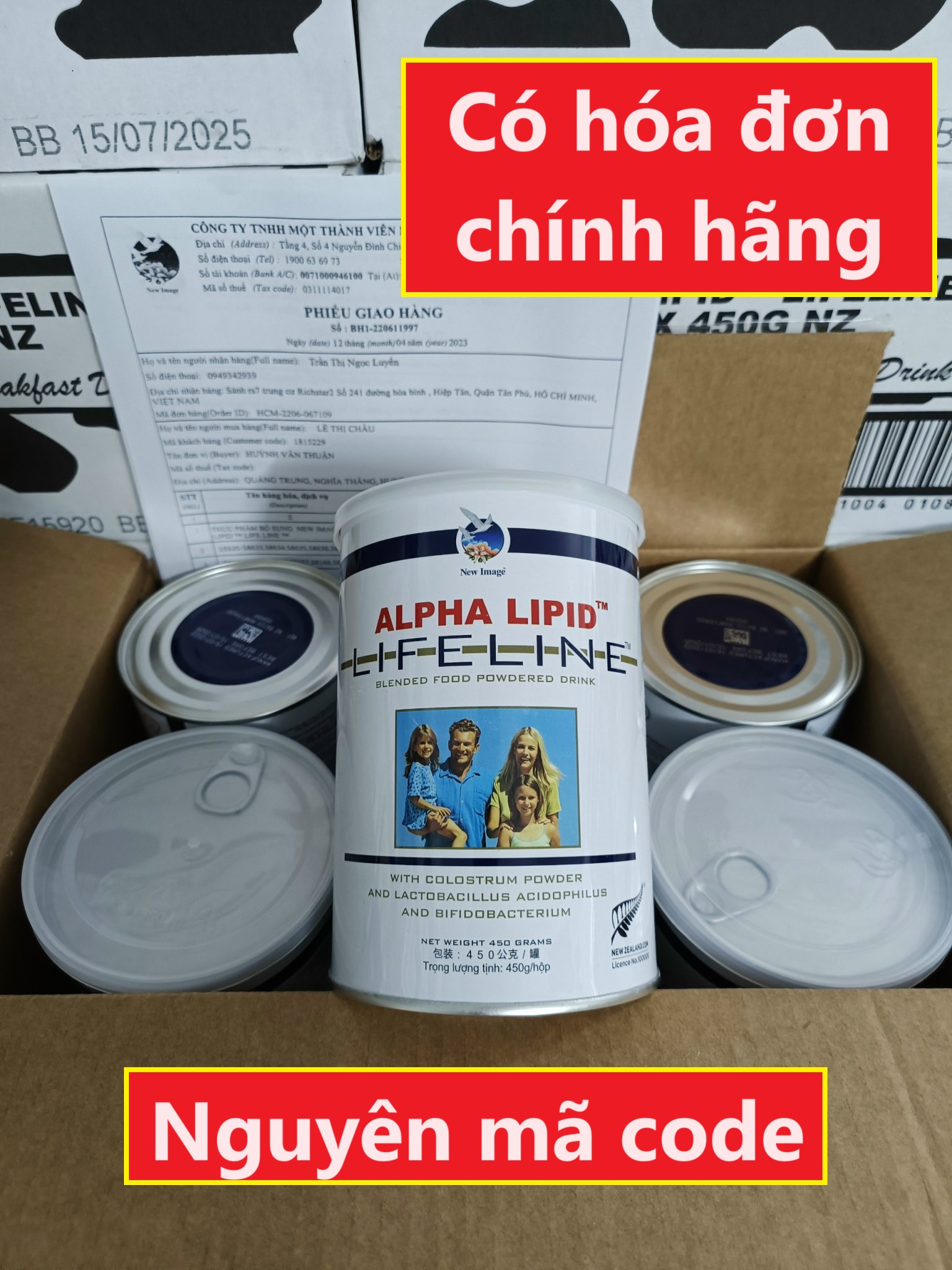 [Kèm Hóa Đơn ] DATE 5/2026 - Sữa non alpha lipid New Image 450g