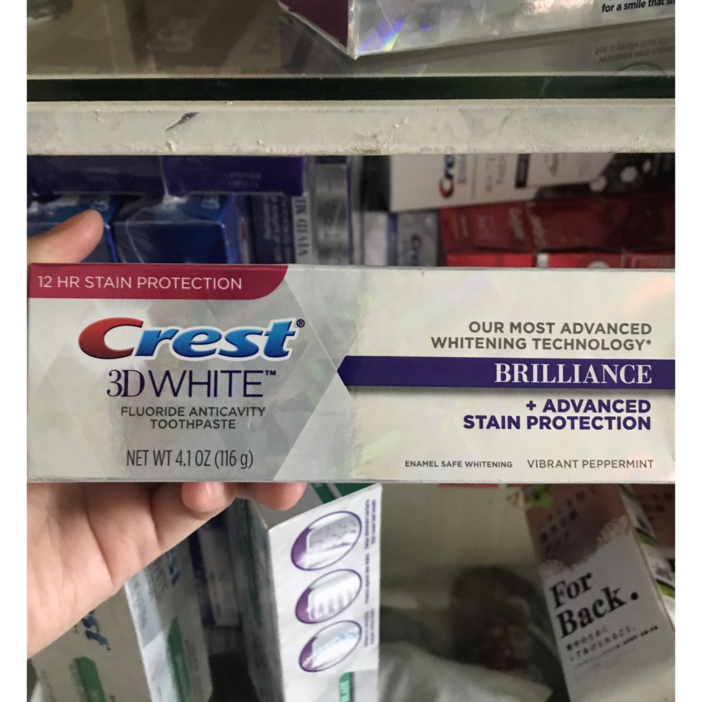Kem đánh răng làm trắng Crest 3D White Brilliance 116g - 24g