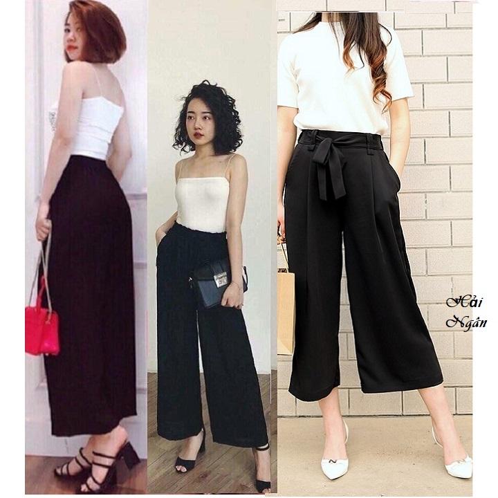 QUẦN CULOTTES ỐNG RỘNG VẢI ĐŨI CAO CẤP