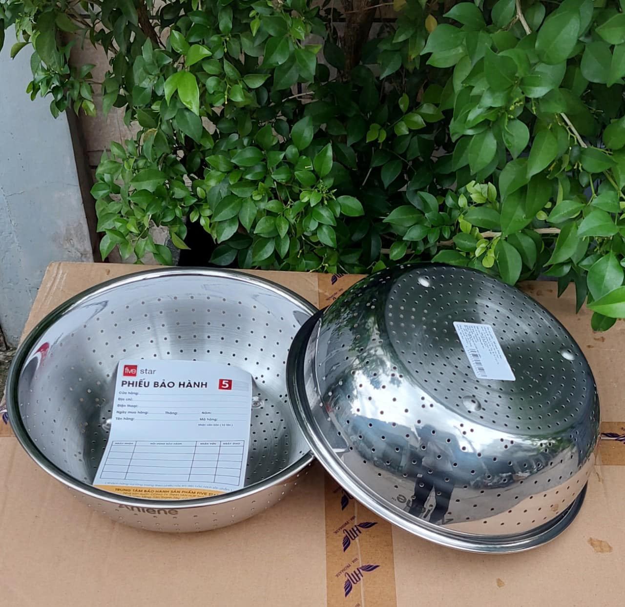 Rổ Lưới Inox Cao Cấp Fivestar 30cm/22cm