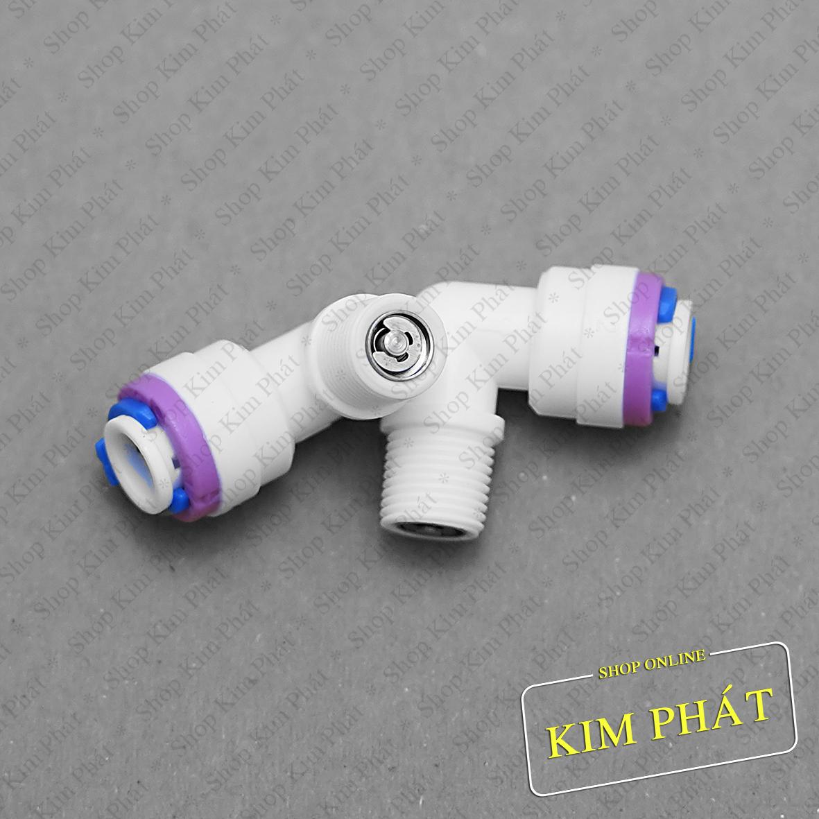 [HCM]Bộ 2 van 1 chiều nối nhanh ren 10 ra dây 6 dùng cho vỏ màng máy lọc R.O