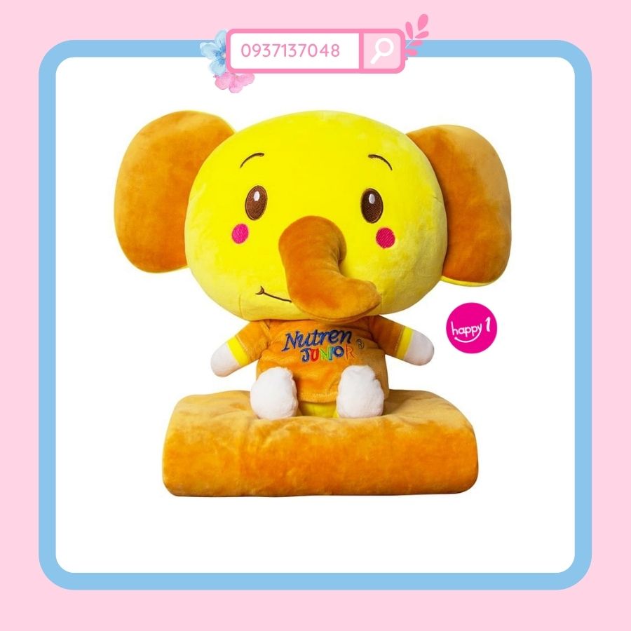 Set gối mền voi con quà tặng Nutren Junior